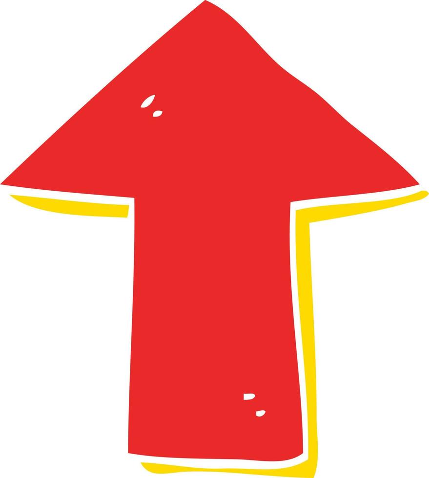flat color style cartoon pointing arrow vector