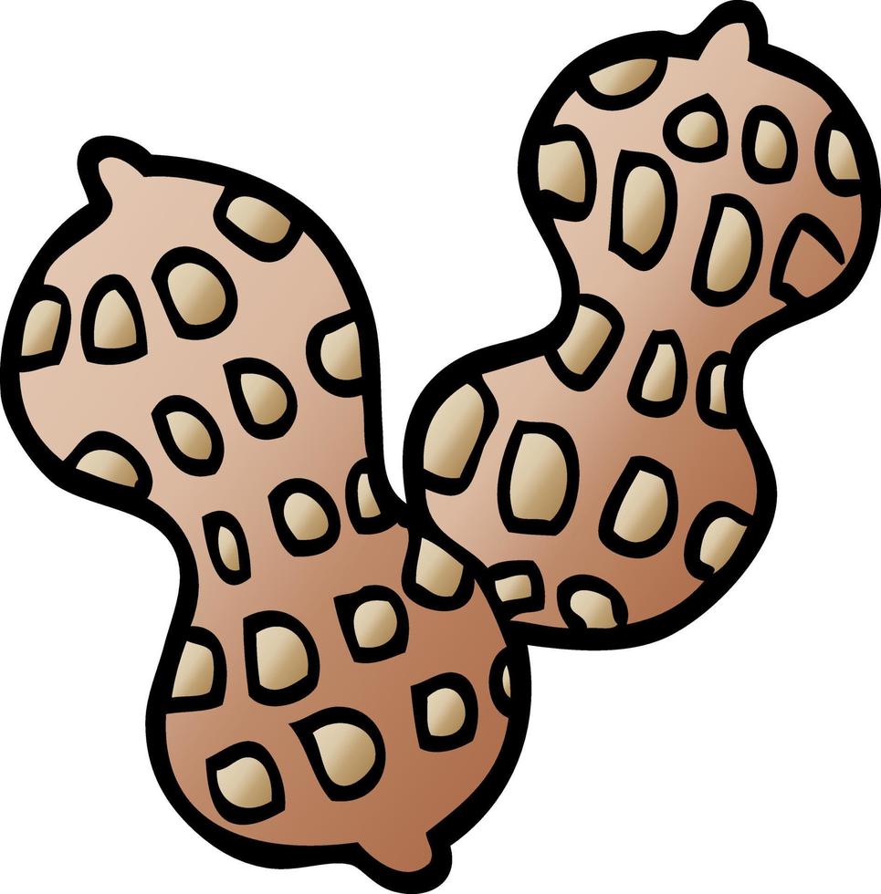 cartoon doodle peanut vector