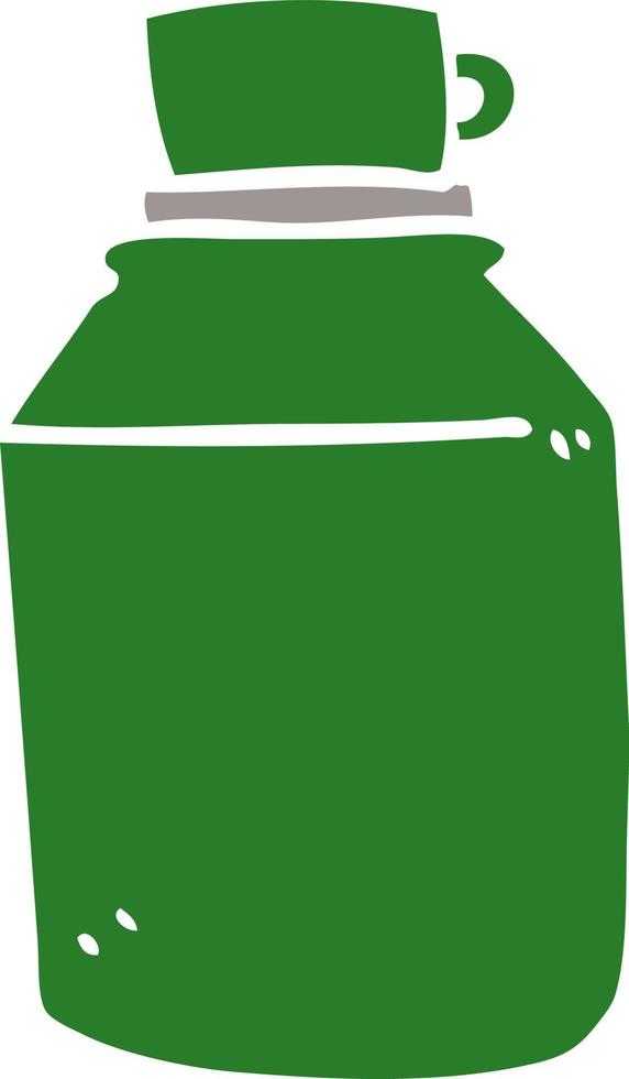 cartoon doodle hot drinks flask vector