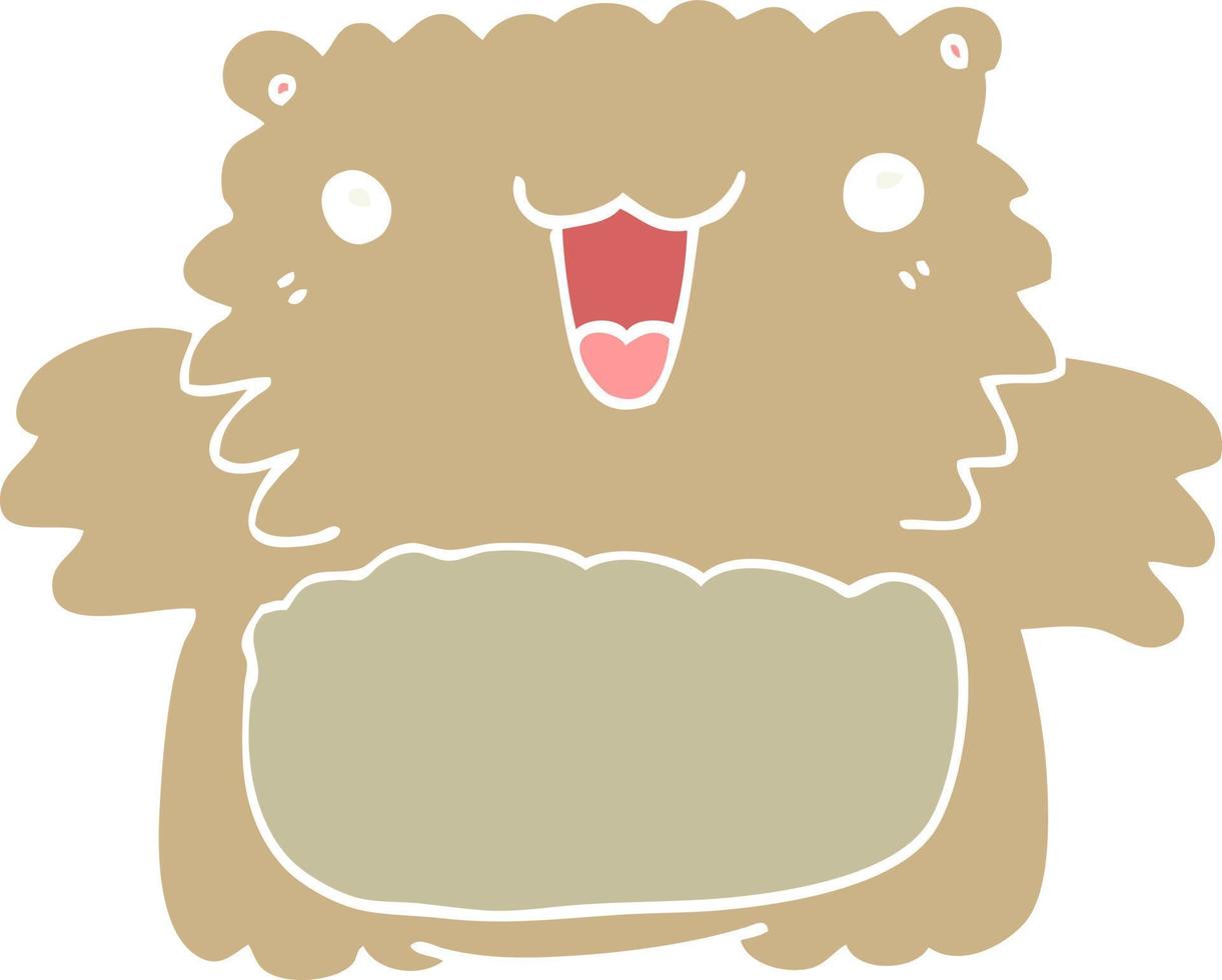 flat color style cartoon bear vector