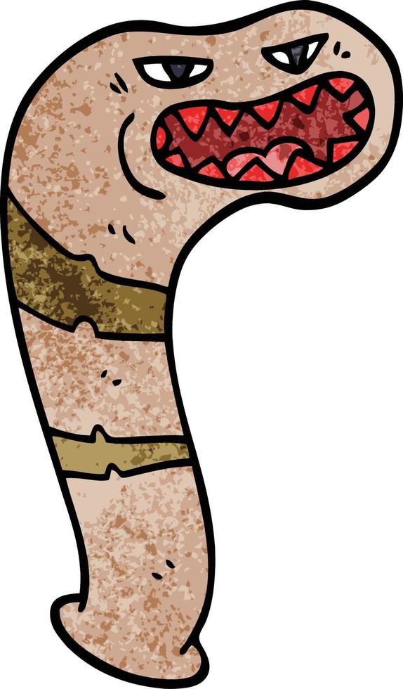 cartoon doodle monster leech vector