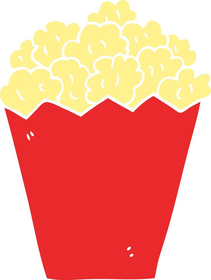 cartoon doodle cinema popcorn vector
