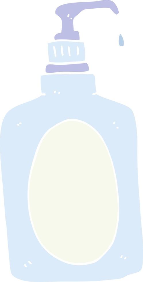 flat color illustration of a cartoon hand soap vector