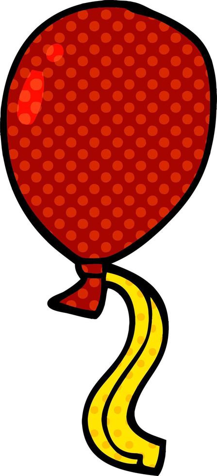 cartoon doodle red balloon vector