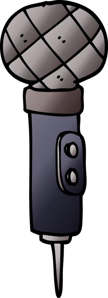 cartoon doodle of a microphone vector