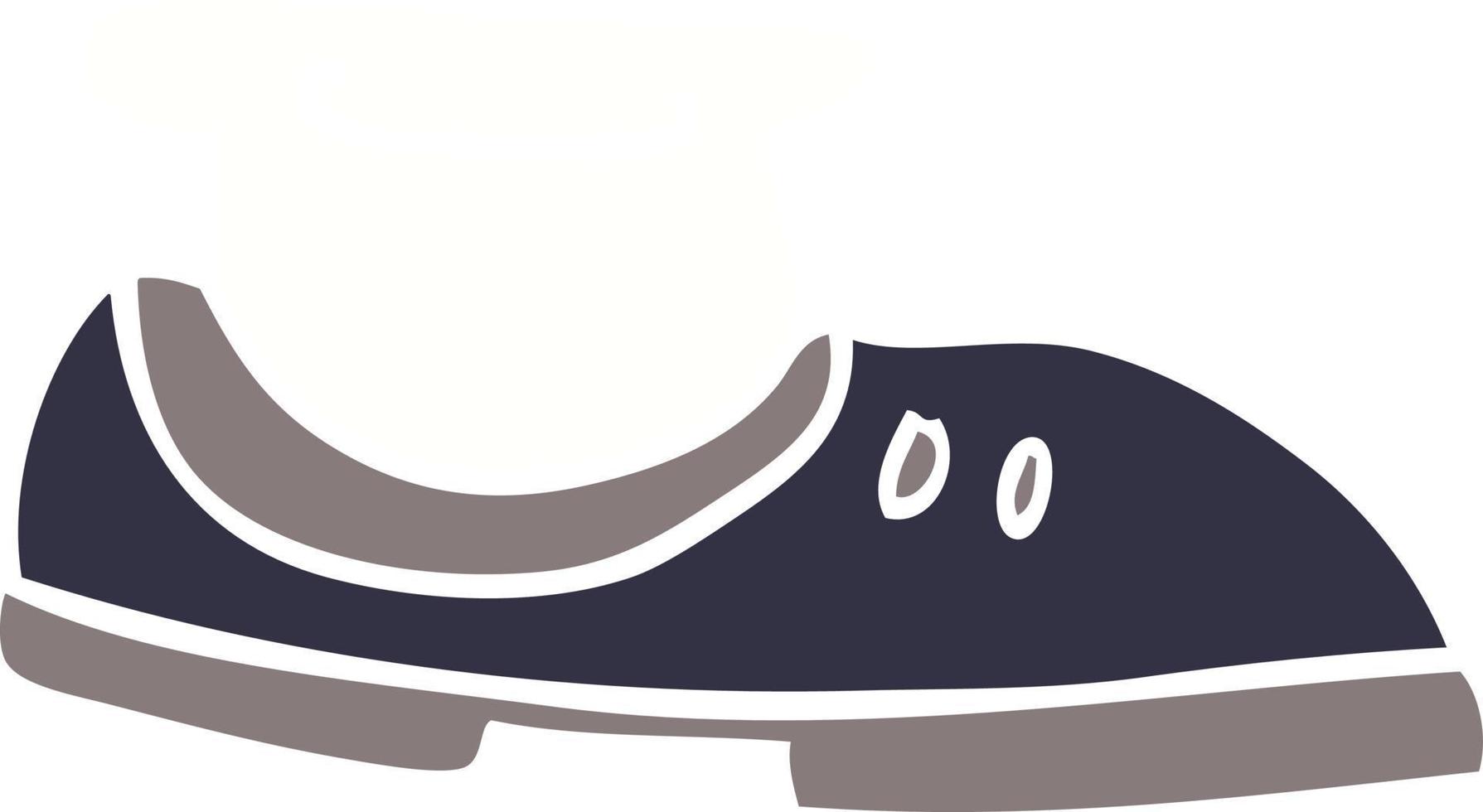 cartoon doodle shoe with sock vector