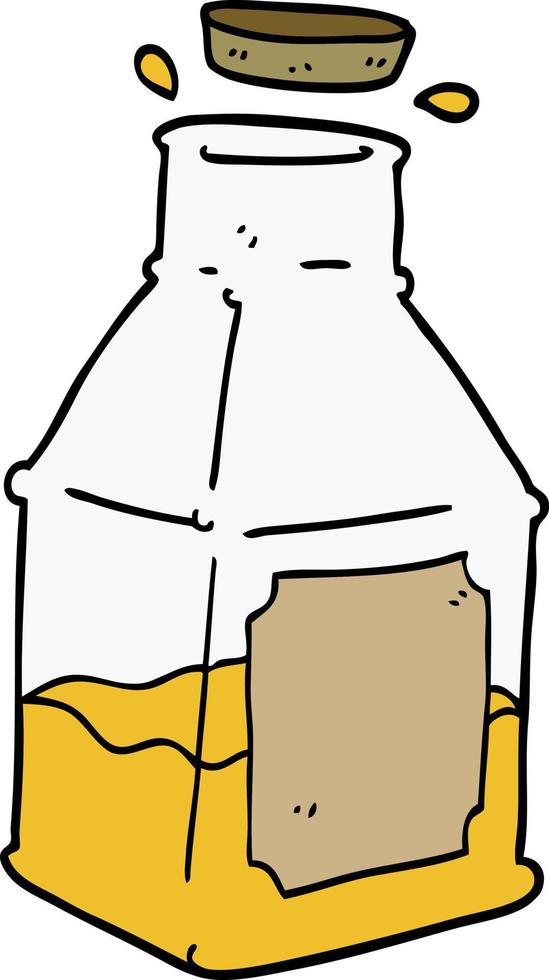 cartoon doodle drink in decanter vector