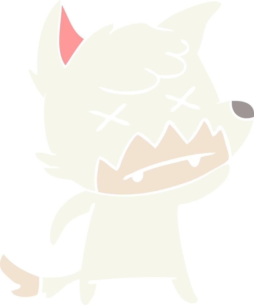 flat color style cartoon dead fox vector