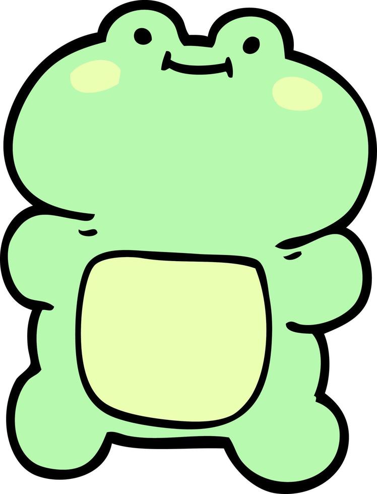 cartoon doodle frog vector