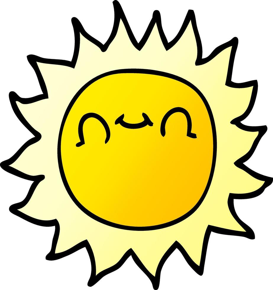 cartoon doodle sunshine vector