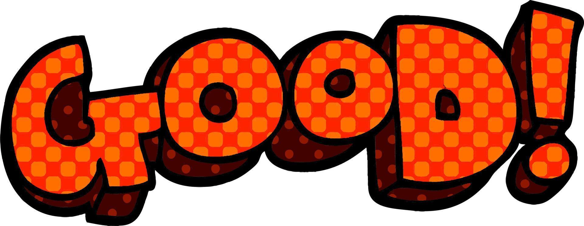 cartoon doodle word good vector