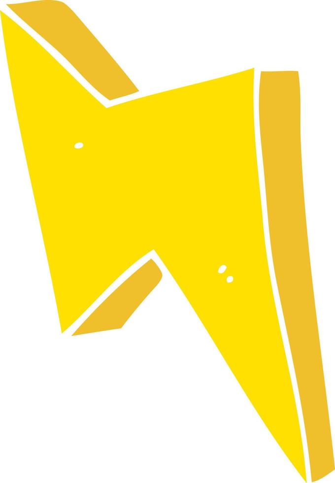 flat color style cartoon lightning vector