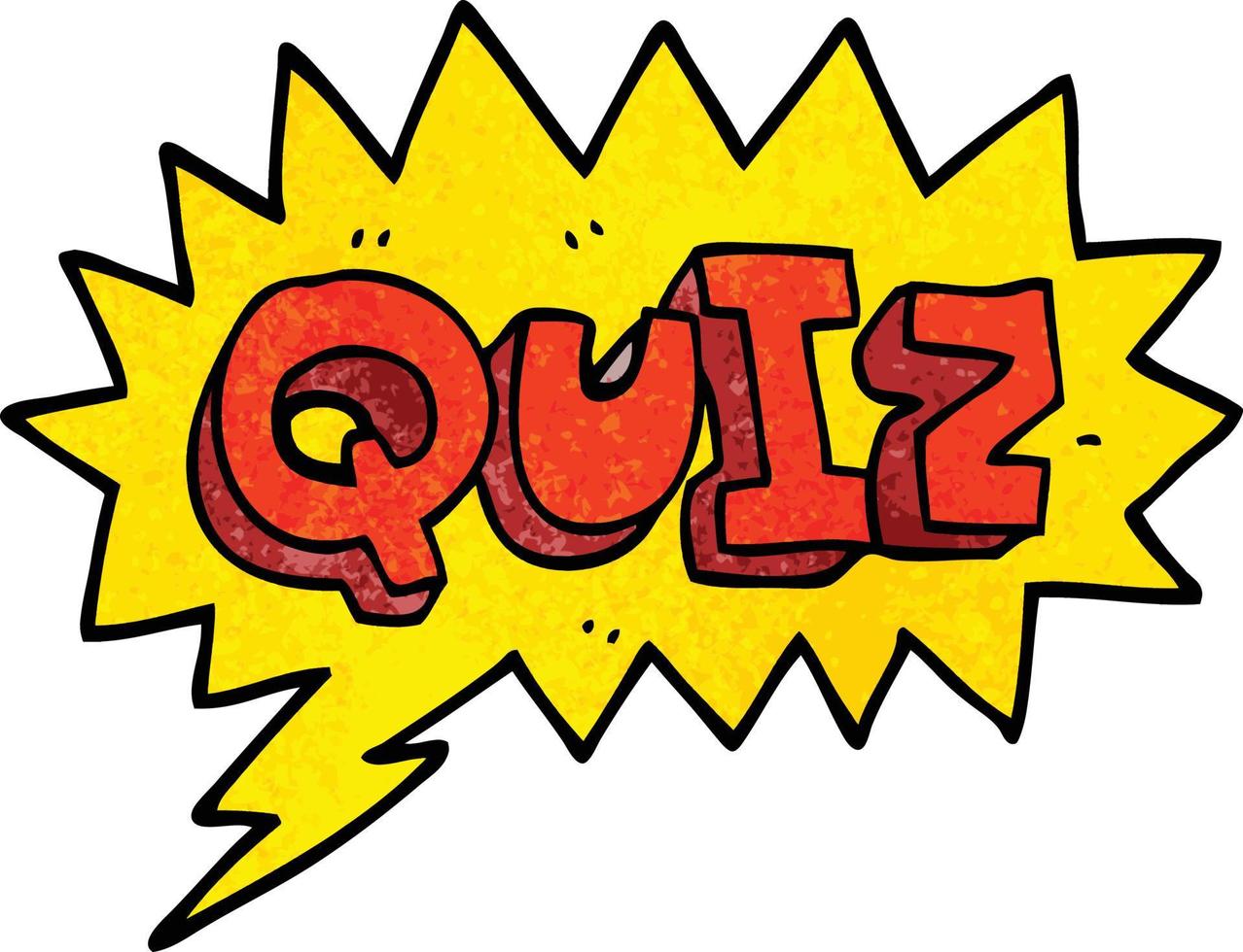cartoon doodle font quiz vector