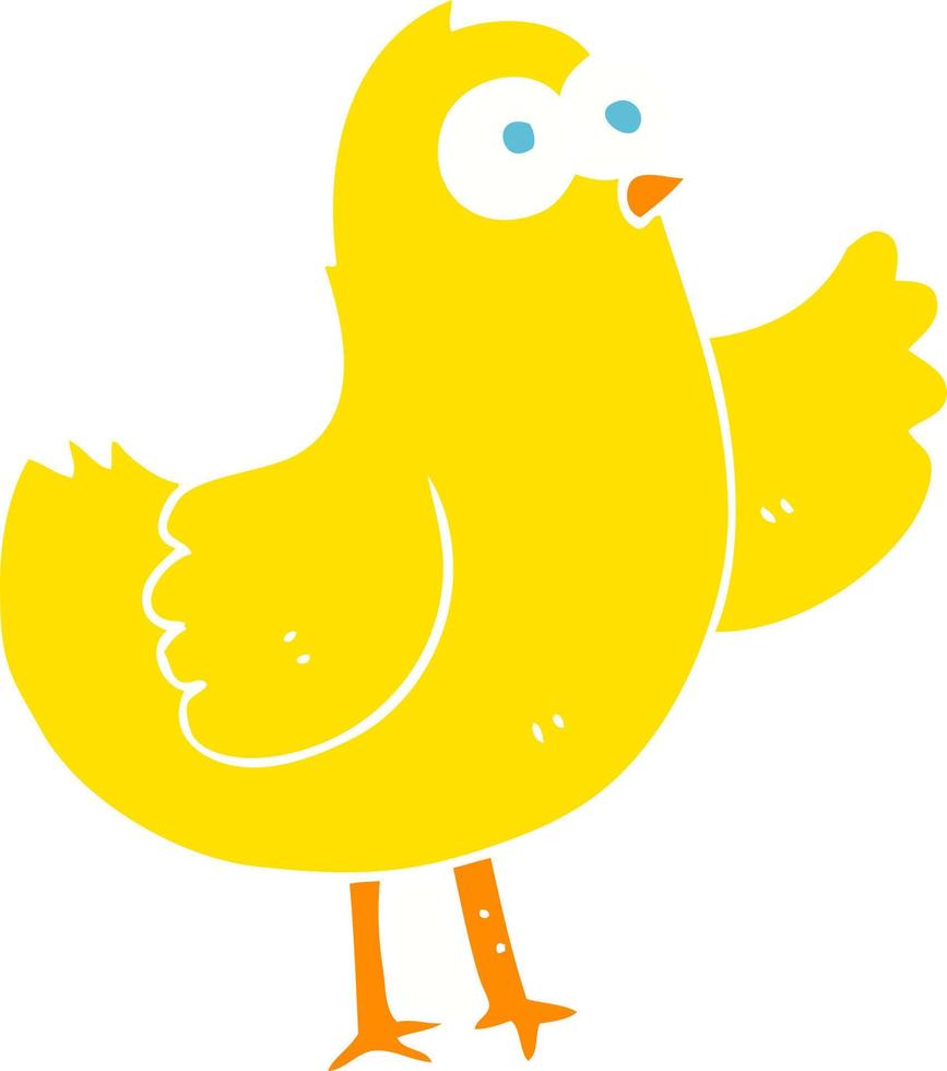 flat color illustration of bird vector