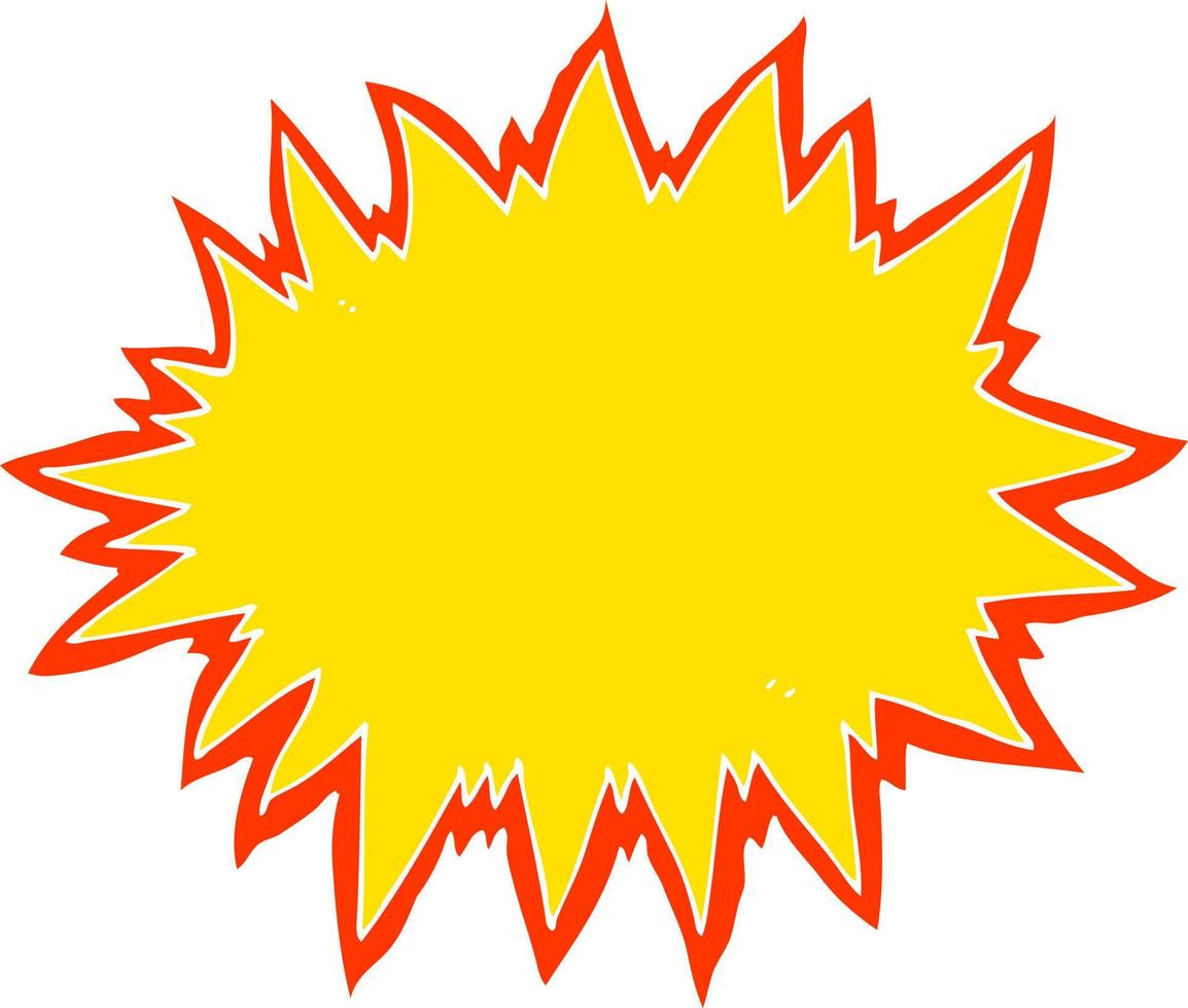 flat color illustration of explosion sign vector