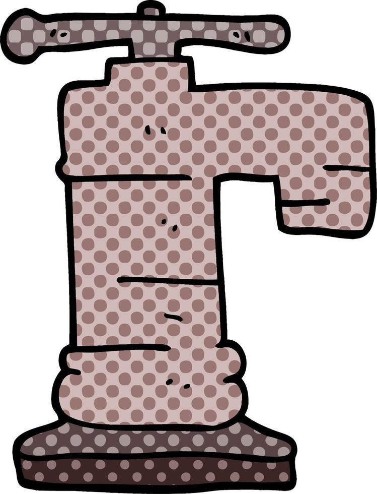 cartoon doodle faucet vector