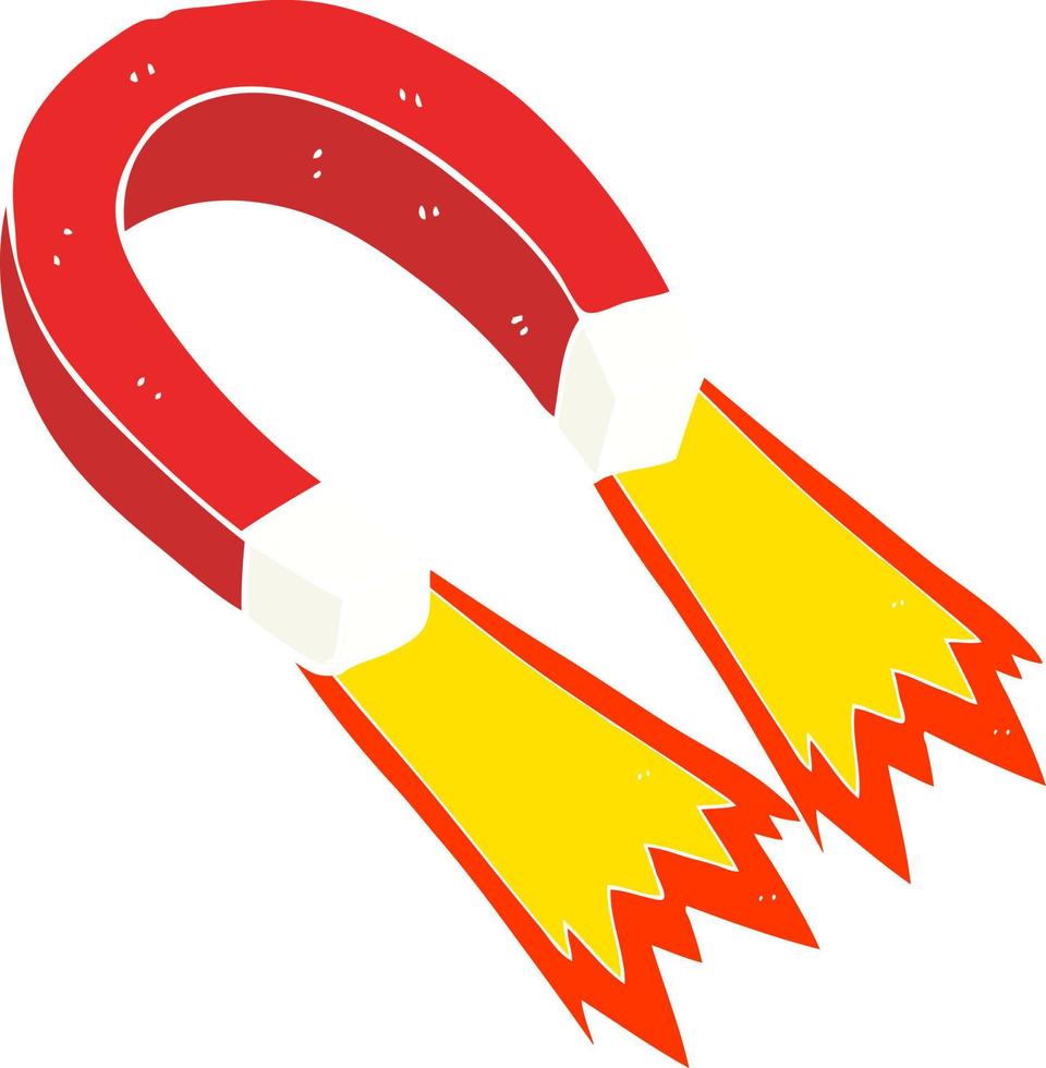 flat color illustration of magnet vector