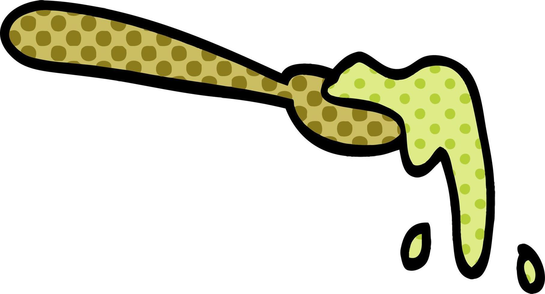 cartoon doodle ladle of food vector