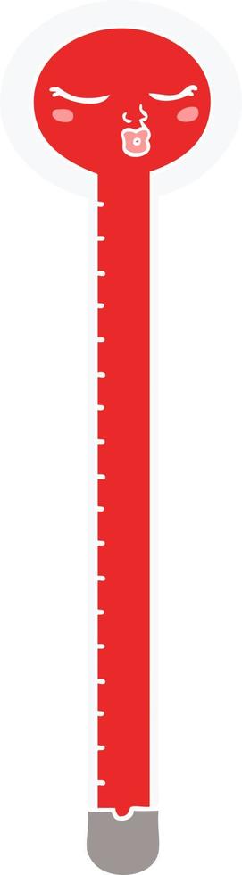 flat color style cartoon thermometer vector