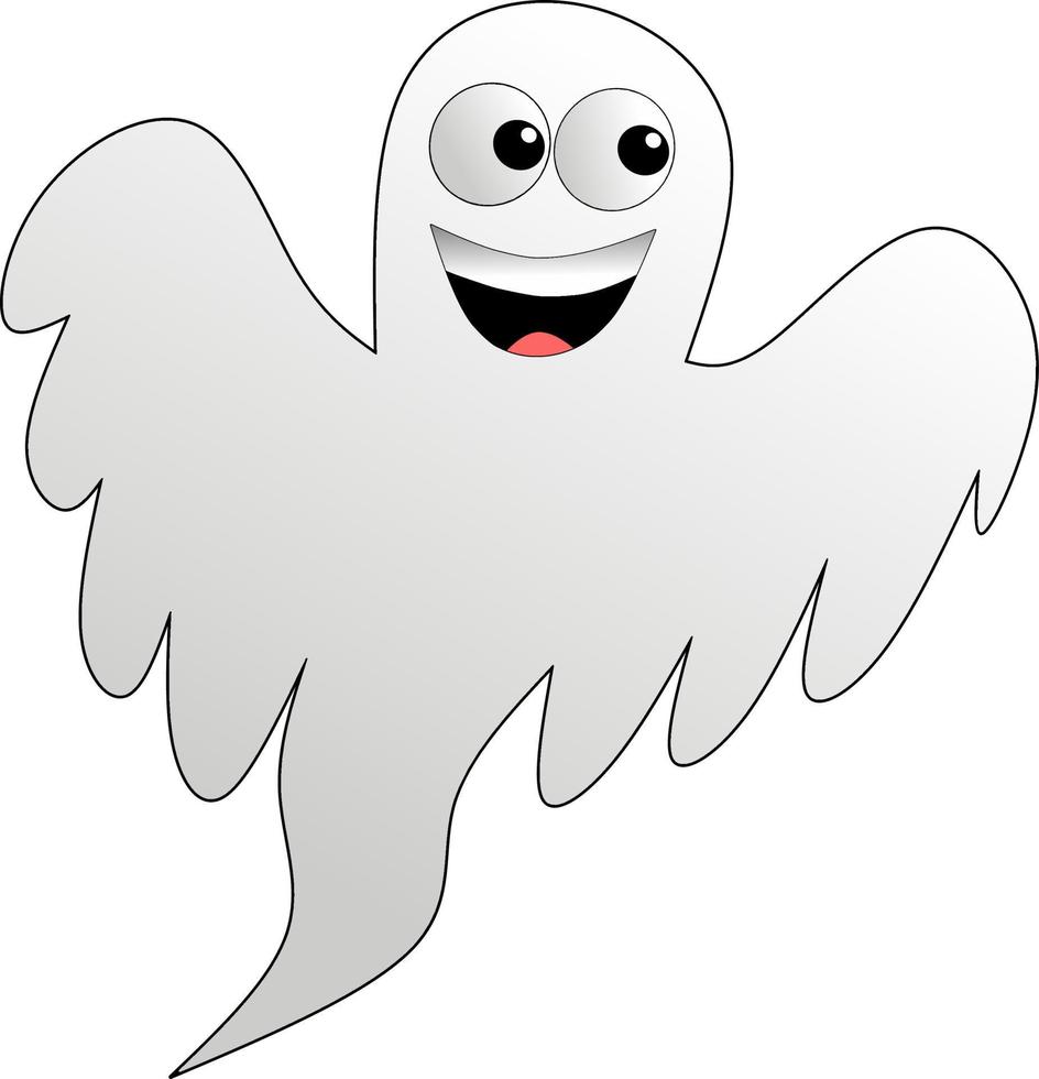 Cute ghost for logo, icon, symbol, halloween, design or trick or treat vector