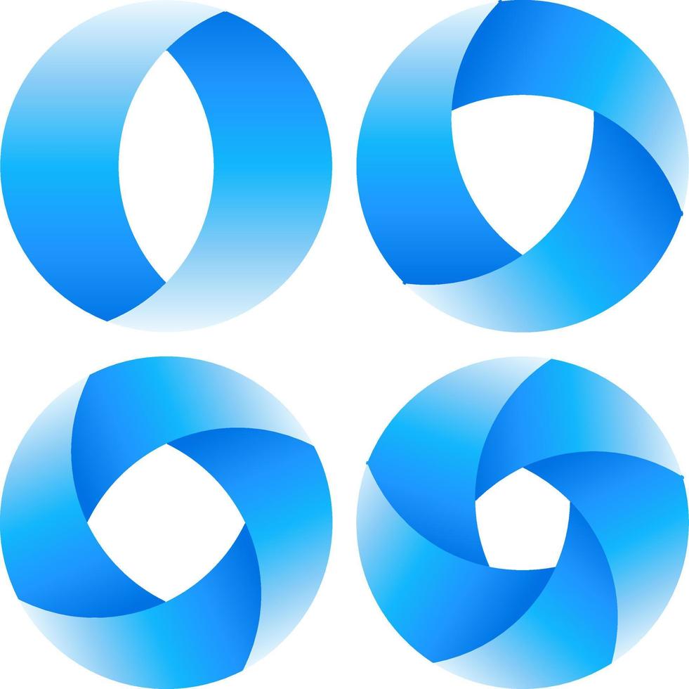 Set of circle lens vector illustration for logo, icon, sign, symbol, badge, item, label, emblem or design