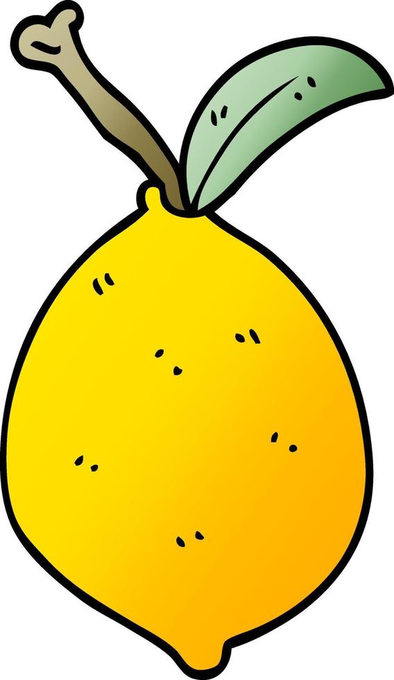 cartoon doodle organic lemon vector
