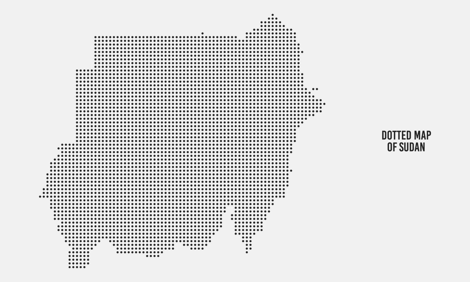 Dotted Sudan Map Vector Illustration