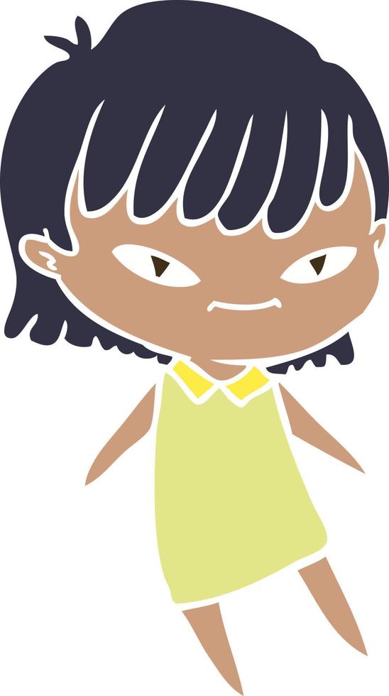 flat color style cartoon woman vector