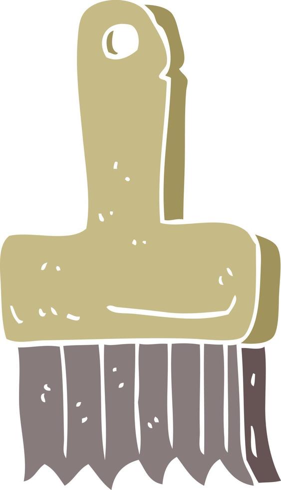 flat color illustration of brush vector