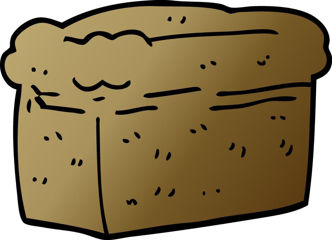 cartoon doodle loaf of bread vector