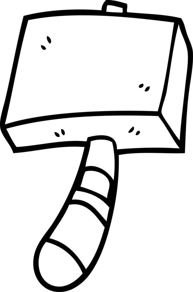 line drawing cartoon hammer 12144217 Vector Art at Vecteezy