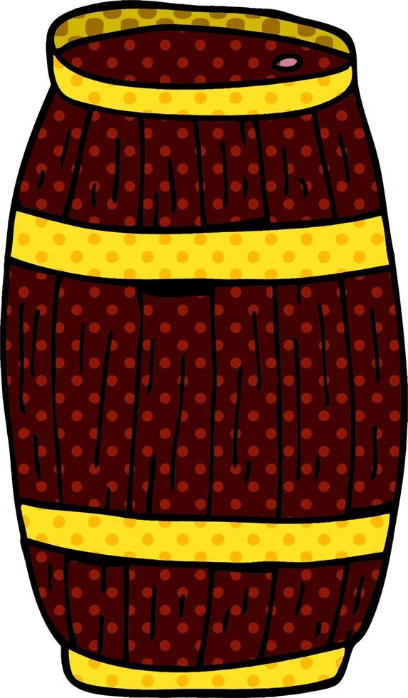 cartoon doodle of a barrel vector