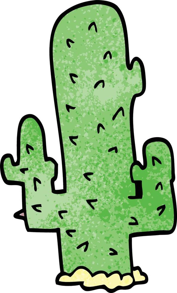 cartoon doodle cactus vector