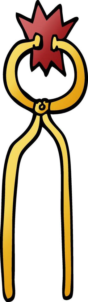 cartoon doodle clamp vector