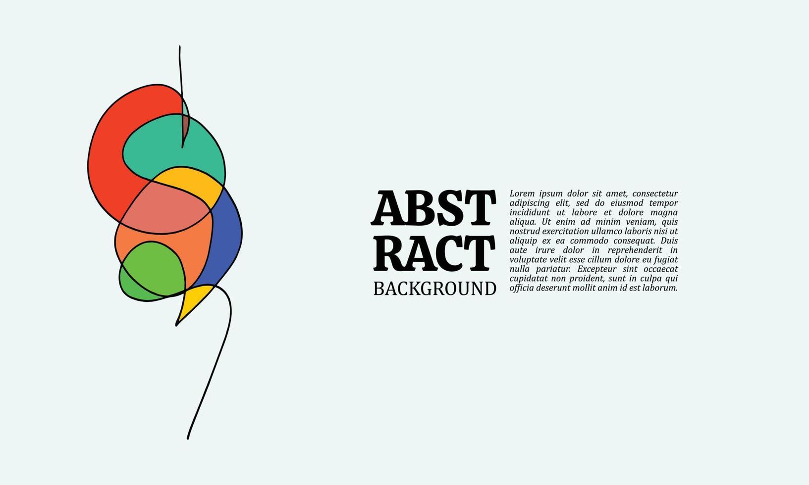 Abstract minimalist colorfull hand drawing doodle background vector