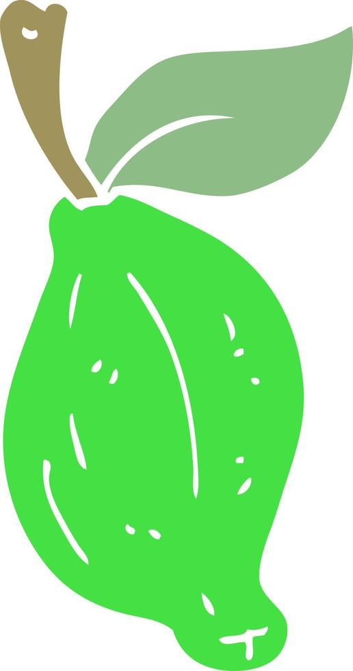 cartoon doodle lime fruit vector
