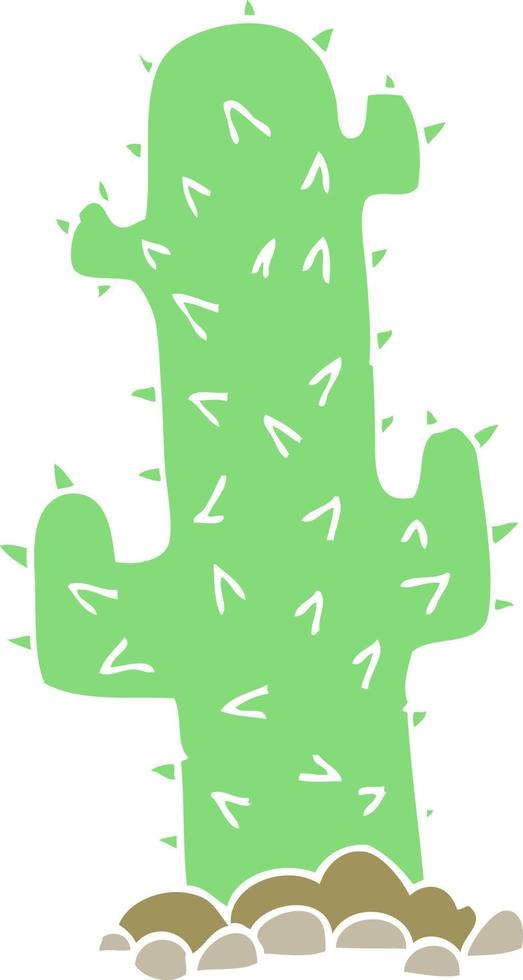 flat color illustration of cactus vector