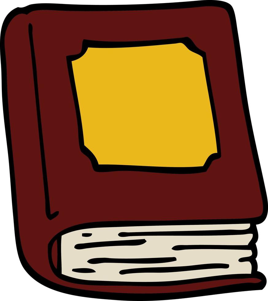 cartoon doodle old book vector