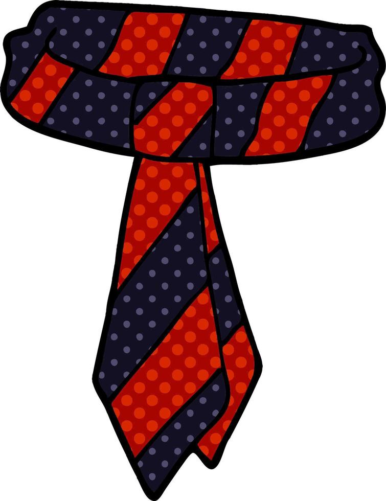 corbata de oficina de doodle de dibujos animados vector