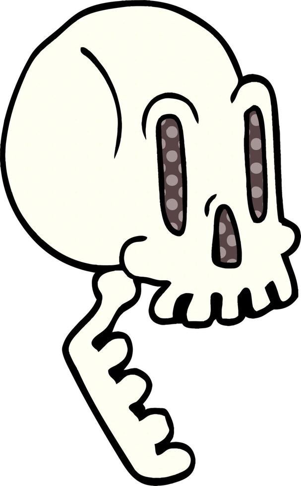 cartoon doodle of a skull vector