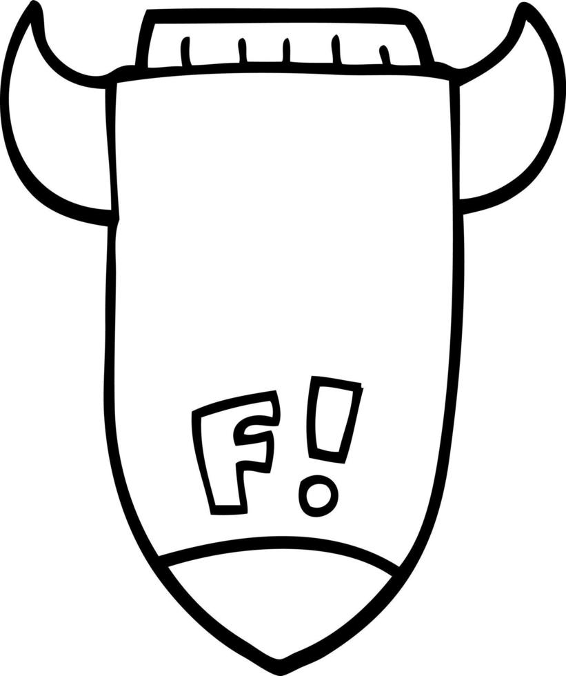 line drawing cartoon space rocket vector