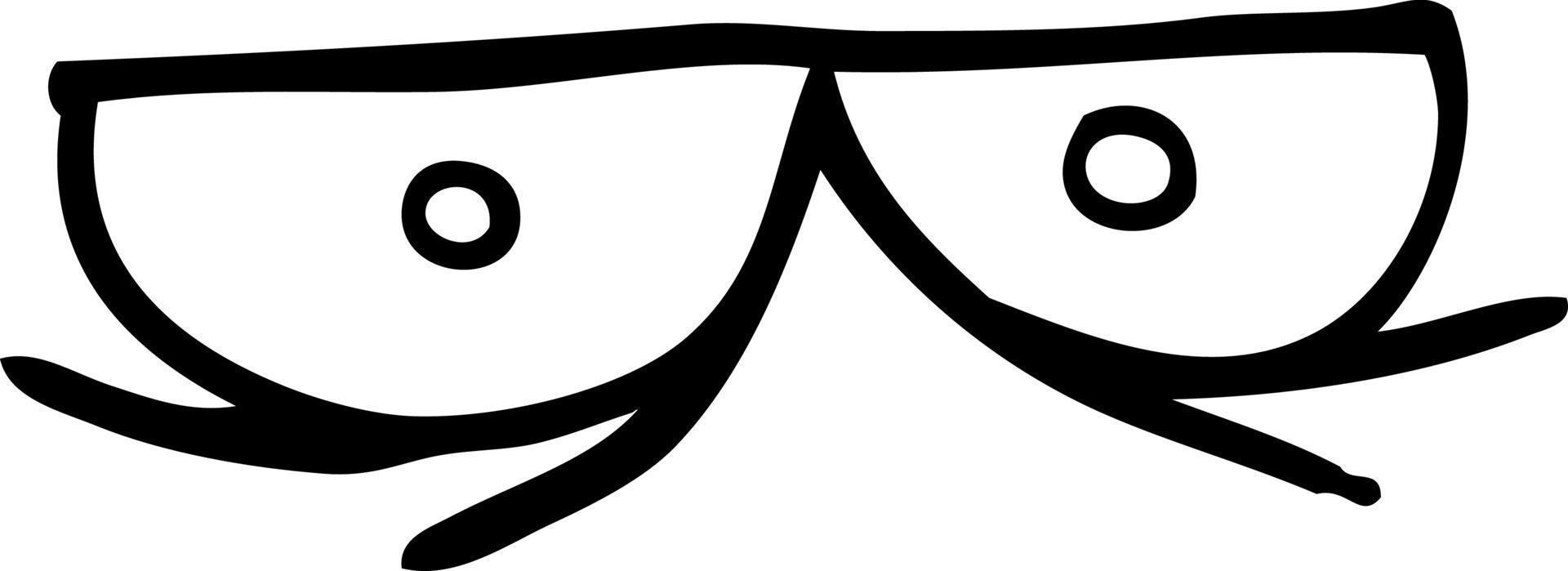 spooky line drawing cartoon eyes vector
