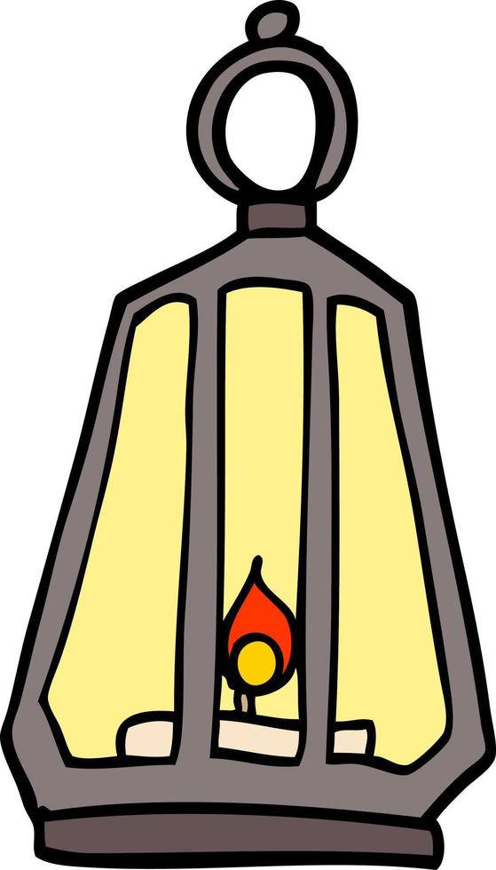 cartoon doodle lantern vector