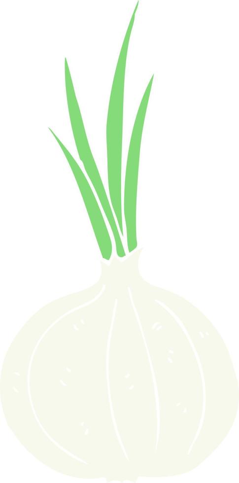 flat color illustration of onion vector