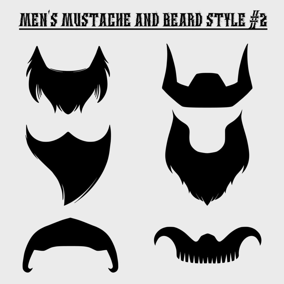 estilos de barba y bigote de hombres con estilos diferentes y geniales vector
