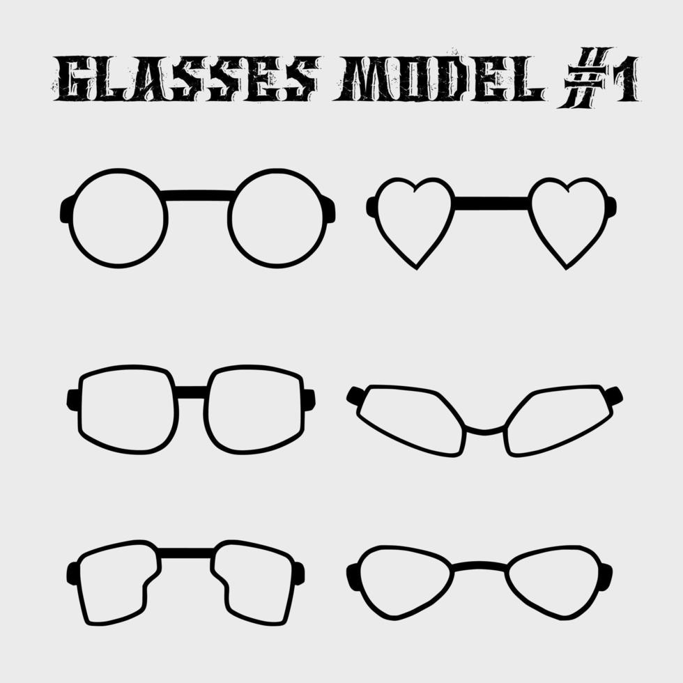 glasses models from the unique to the cool vector