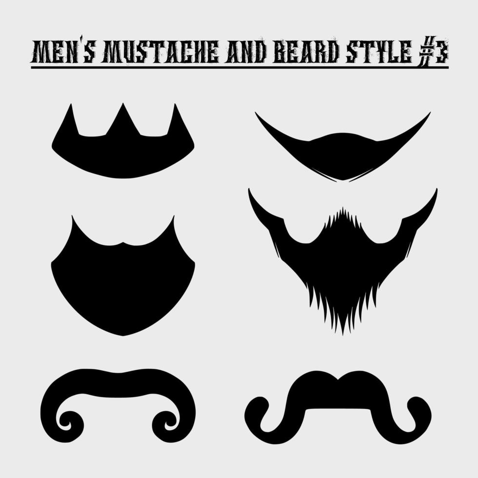 Men's beard and mustache styles are stunning vector