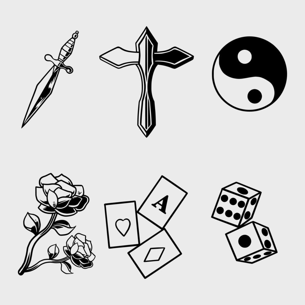 hand drawn illustration icon symbol elements vector