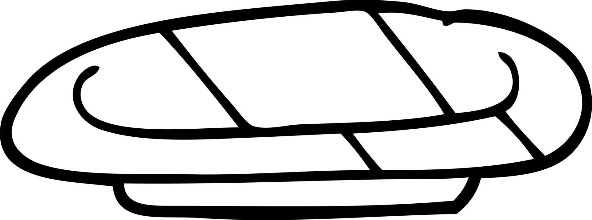 line drawing cartoon plate vector