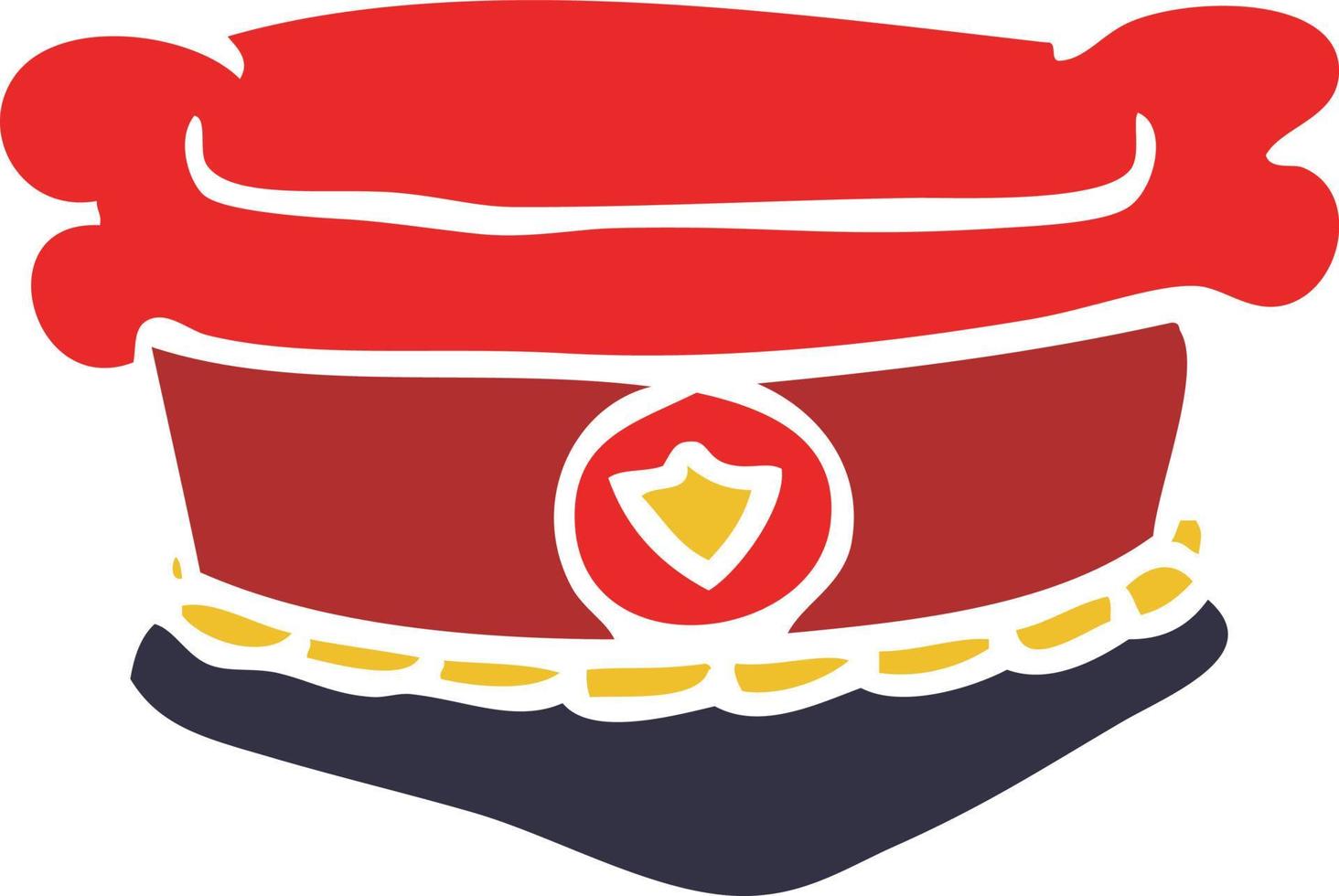 cartoon doodle fire chiefs hat vector